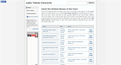 Desktop Screenshot of laketahoeconcerts.com